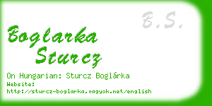 boglarka sturcz business card